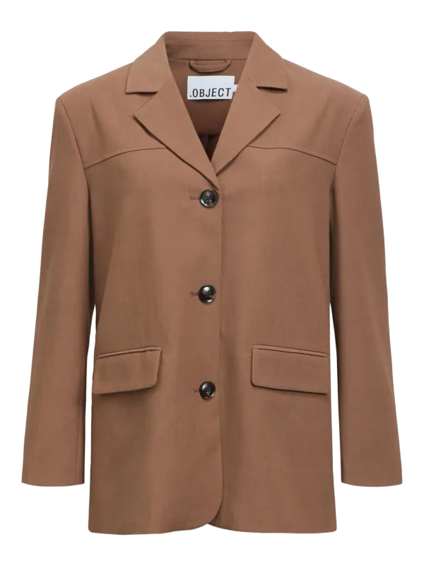 Object OBJINELA L/S LO BLAZER E AW FAIR 25 Cocoa Brown 23048902