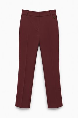 Ambika Pantalon met smalle pijp Purple Red Amany