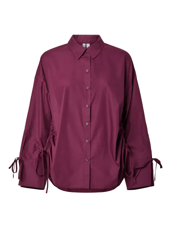 Pieces PCANNI LS LOOSE SHIRT WVK KCA Dark Purple 17162675