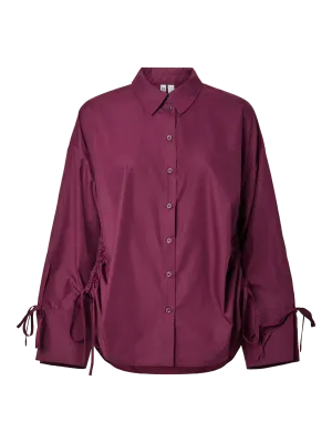 Pieces PCANNI LS LOOSE SHIRT WVK KCA Dark Purple 17162675