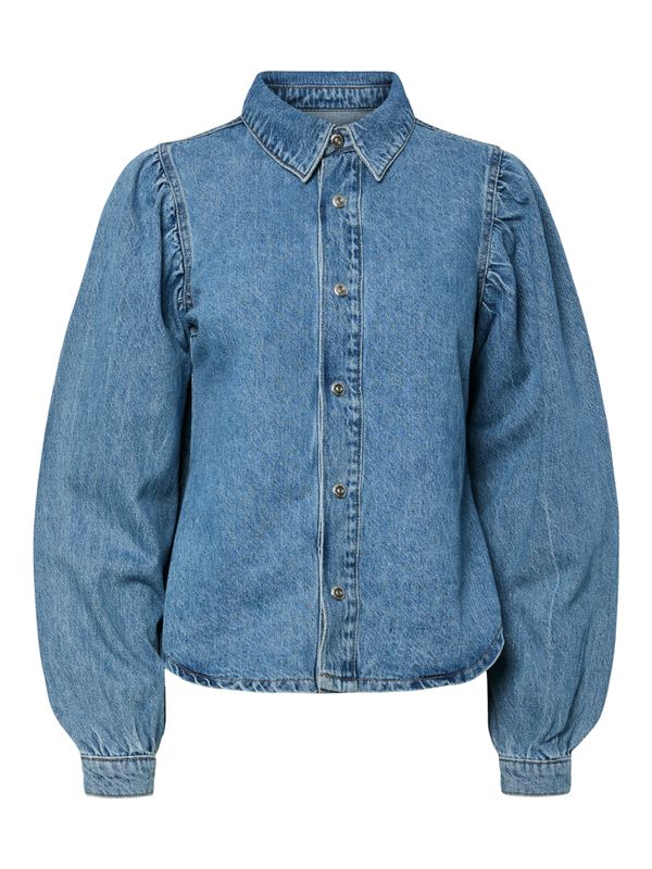 Pieces PCRITT LS DENIM SHIRT Light Blue Denim 17162278