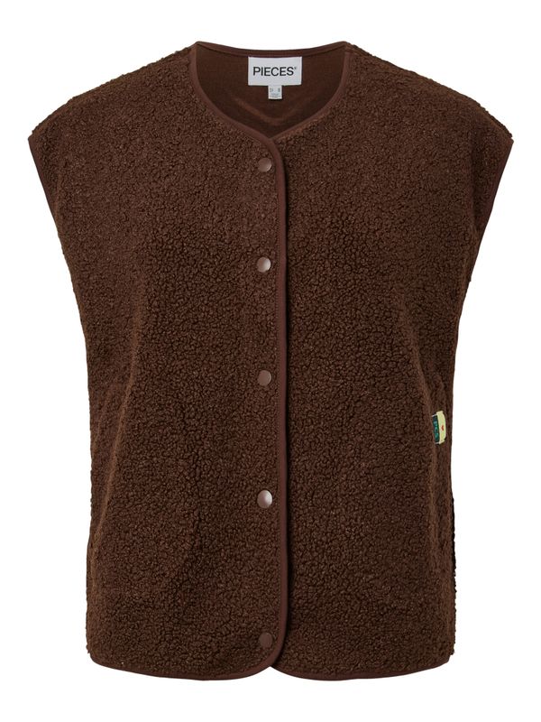 Pieces PCKATTY TEDDY VEST NOOS BC Chicory Coffee 17162344