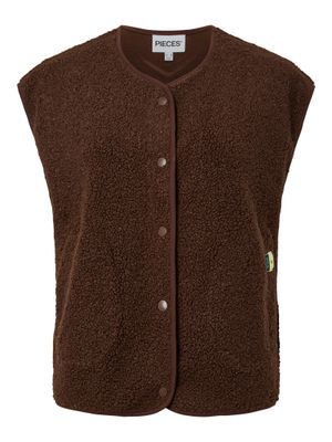 Pieces PCKATTY TEDDY VEST NOOS BC Chicory Coffee 17162344 Pieces PCKATTY TEDDY VEST NOOS BC Chicory Coffee 17162344