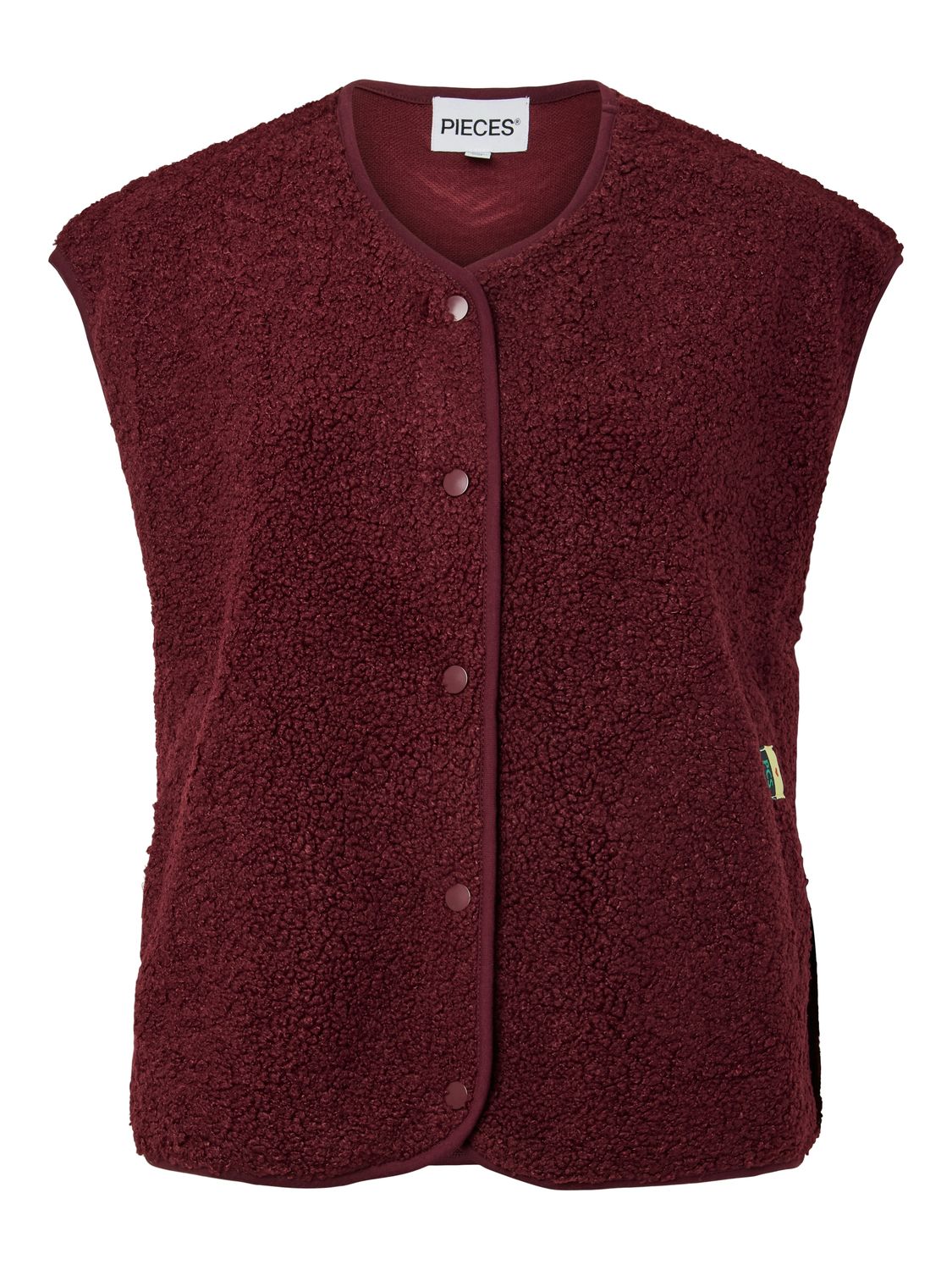 Pieces PCKATTY TEDDY VEST NOOS BC Tawny Port 17162344 Pieces PCKATTY TEDDY VEST NOOS BC Tawny Port 17162344