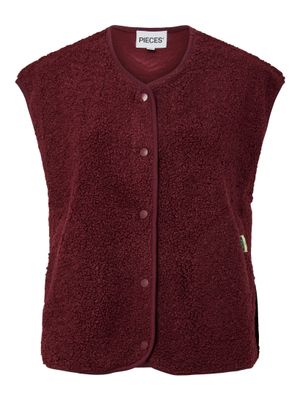 Pieces PCKATTY TEDDY VEST NOOS BC Tawny Port 17162344 Pieces PCKATTY TEDDY VEST NOOS BC Tawny Port 17162344