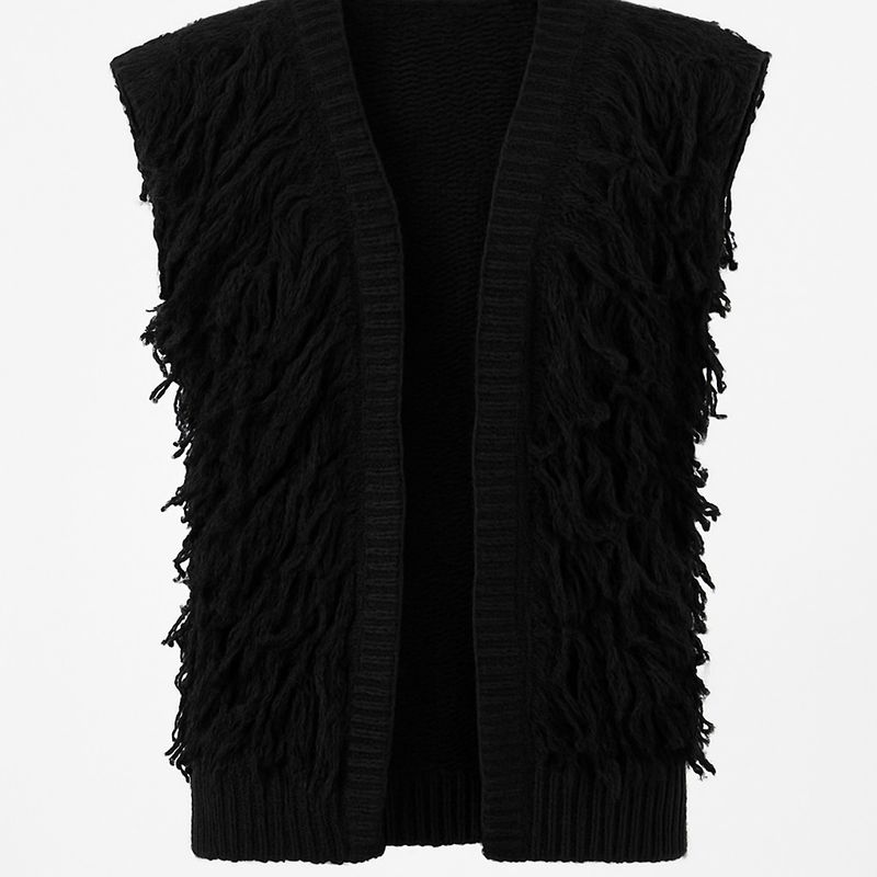Mouwloos vest zwart