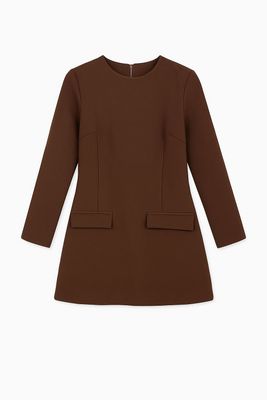 Nameless jurk met klepzakjes brown TG