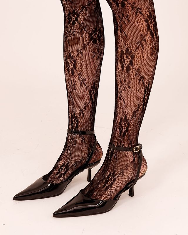 NAMELESS panty kant patroon zwart HN120