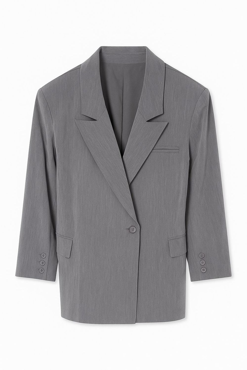 Ambika blazer knoop mouw grey Eliza
