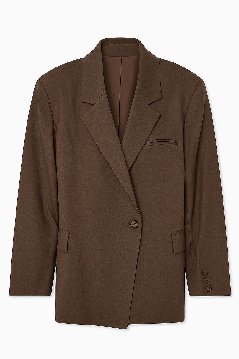 Ambika blazer knoop mouw brown Eliza