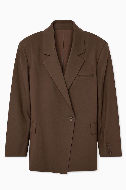 Ambika blazer knoop mouw brown Eliza