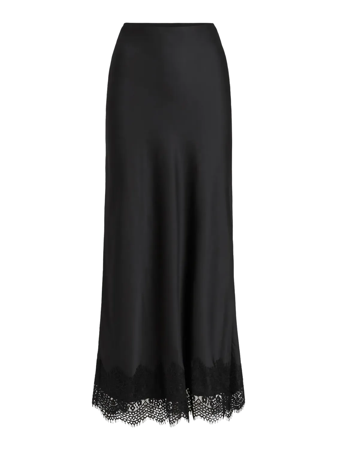 Vila VIELLETTE HW ANKLE LACE SKIRT - NOO: Black Beauty 14117965