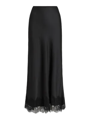 Vila VIELLETTE HW ANKLE LACE SKIRT - NOO: Black Beauty 14117965