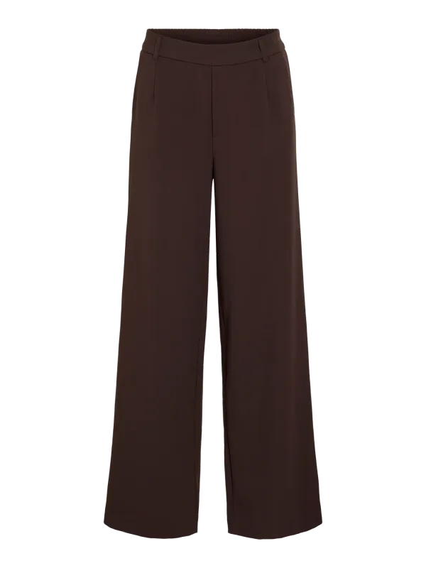 Vila VIVARONE HW WIDE PANT - NOOS Coffee Bean 14087407