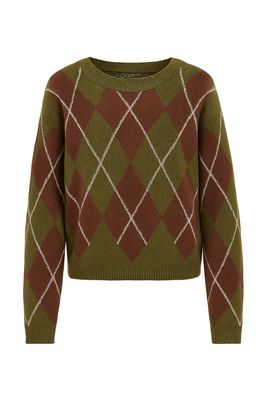 Nameless Trui Geruit Green TL228-2 Nameless Trui Geruit Green TL228-2