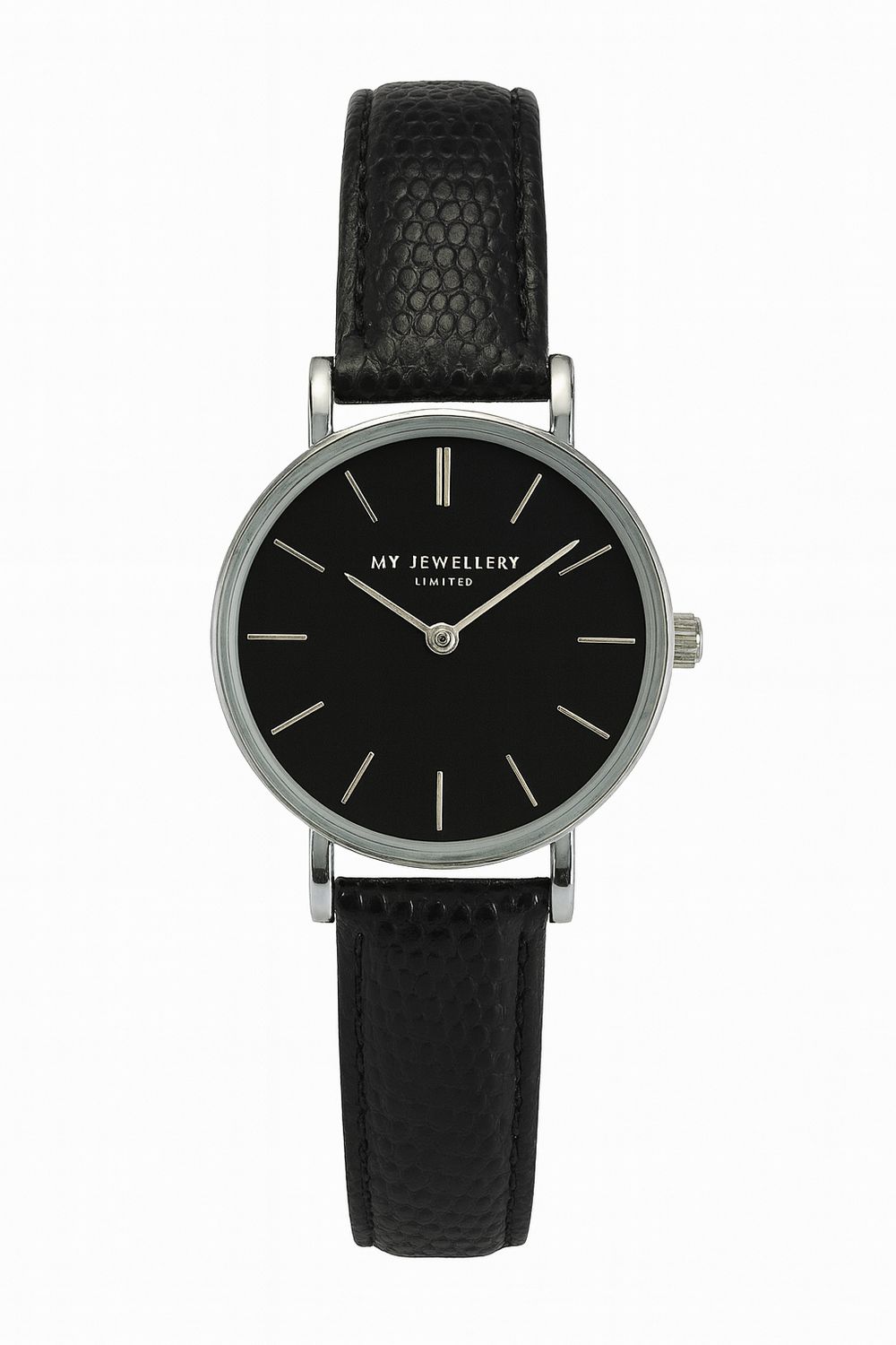 My Jewellery Horloge Zwart Leer Zilver My Jewellery Horloge Zwart Leer Zilver