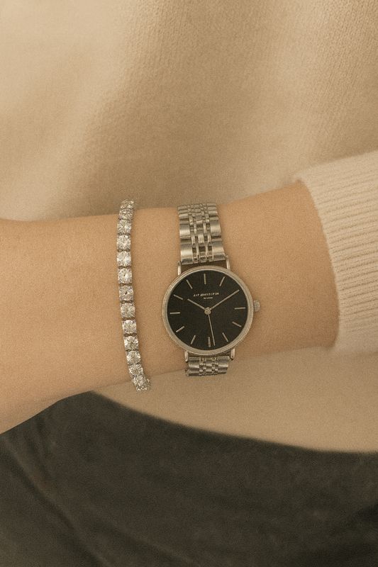 My Jewellery Horloge Zwarte Wijzerplaat Zilver