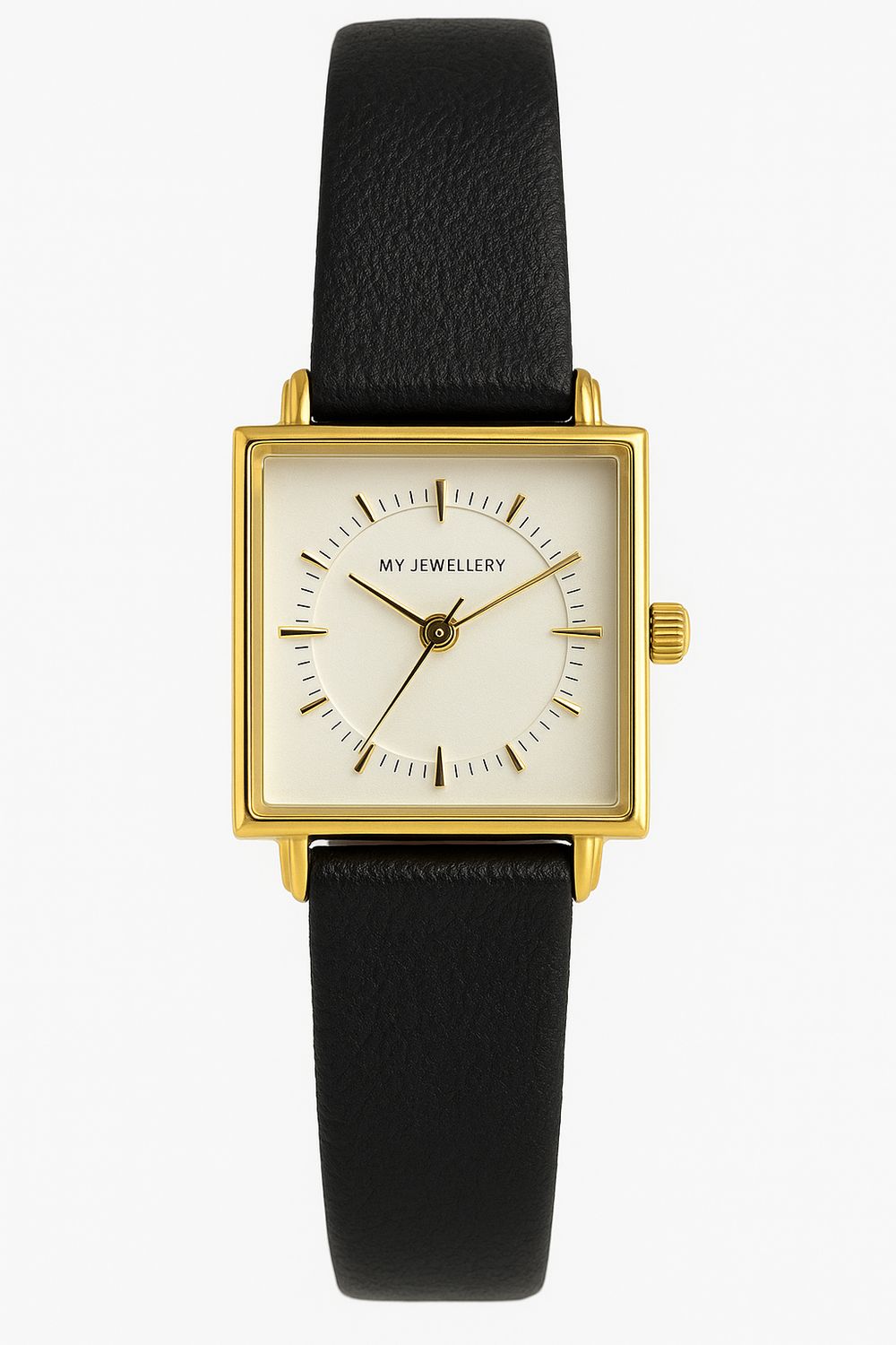 My Jewellery Horloge Vierkante Wijzerplaat Leer/Goud My Jewellery Horloge Vierkante Wijzerplaat Leer/Goud