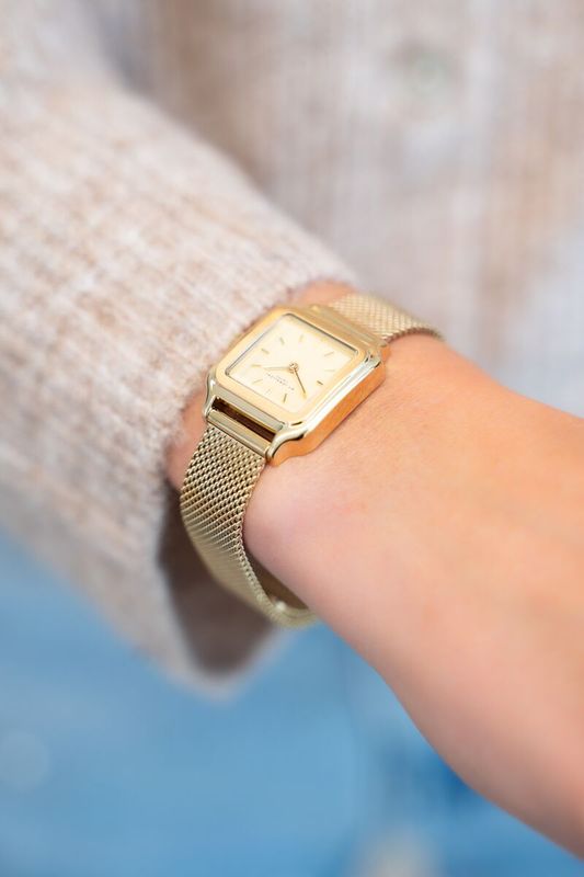 My Jewellery Horloge Vierkante Wijzerplaat Goud