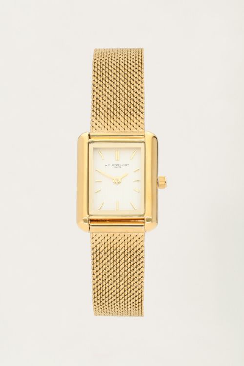 My Jewellery Horloge Rechthoekig met Schakels Goud