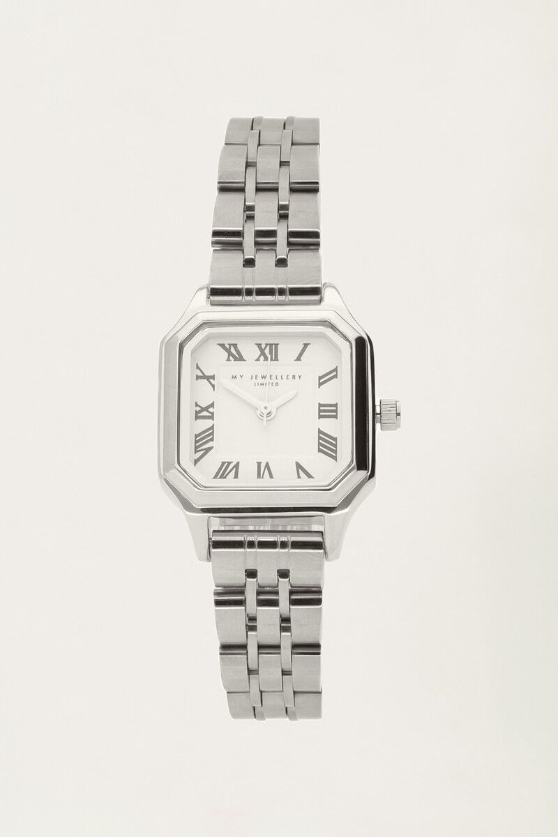 My Jewellery Horloge Vintage Schakelband Zilver