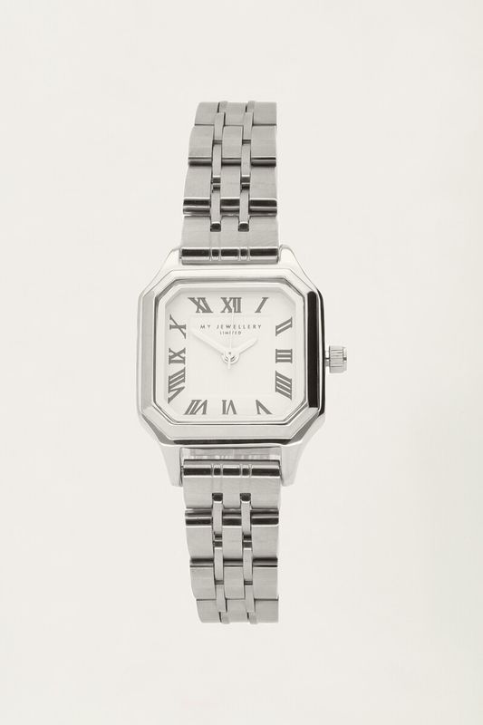 My Jewellery Horloge Vintage Schakelband Zilver