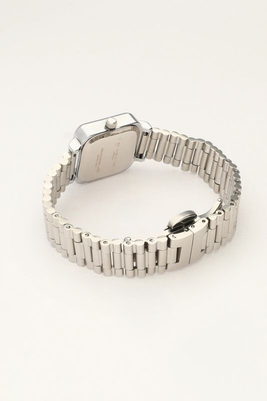 My Jewellery Vintage Vierkant Horloge Schakelband Zilver