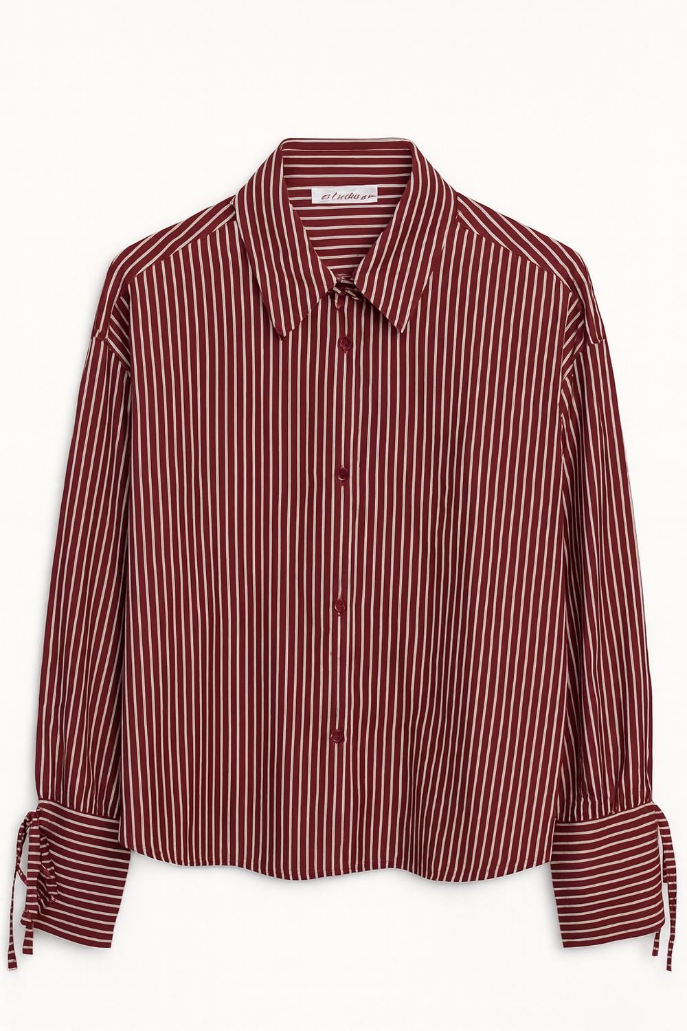 Ambika blouse streep getailleerd bordeaux 65775 Ambika blouse streep getailleerd bordeaux 65775