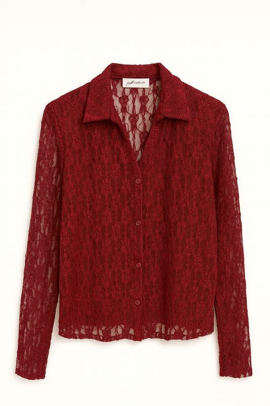 Ambika kanten blouse bordeaux 70010