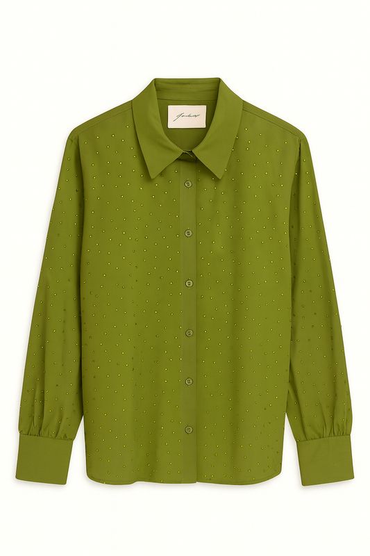 Ambika blouse stras groen ruby