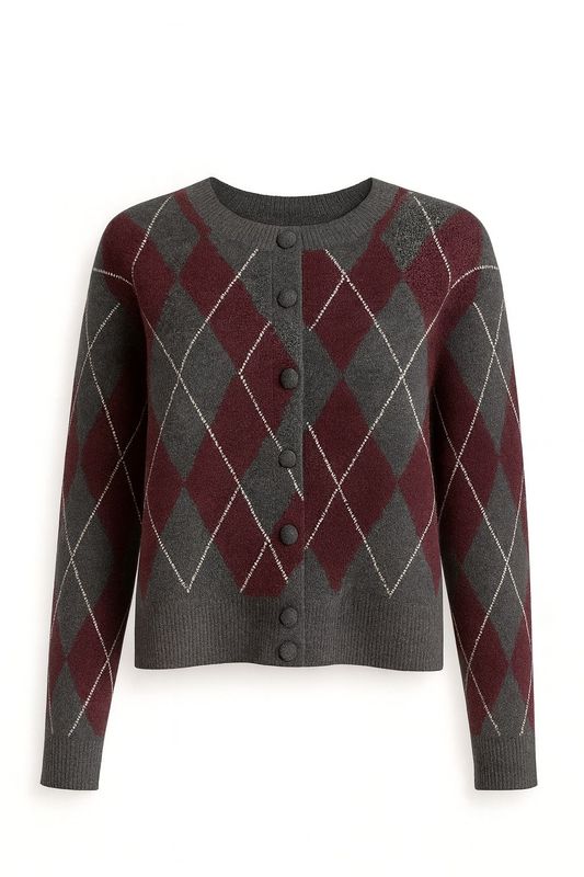 Nameless vest ruit grijs jp8280