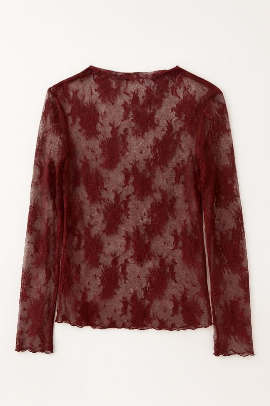 Ambika Mesh Top Kant Burgundy Celeste