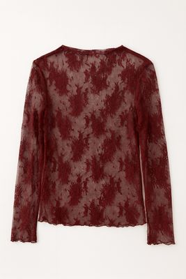 Ambika Mesh Top Kant Burgundy Celeste