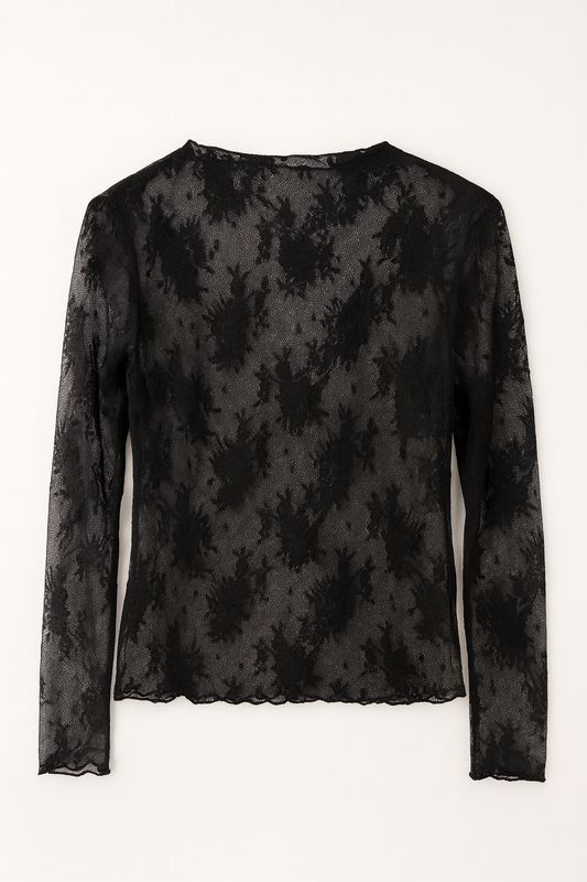 Ambika Mesh Top Kant Black Celeste