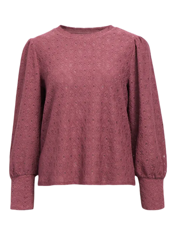 Object OBJLAILA L/S RE TOP NOOS Rose Brown 23046626