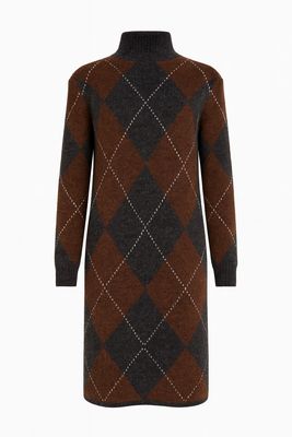 Nameless Jurk Ruit Bruin/Antraciet 7100 Nameless Jurk Ruit Bruin/Antraciet 7100