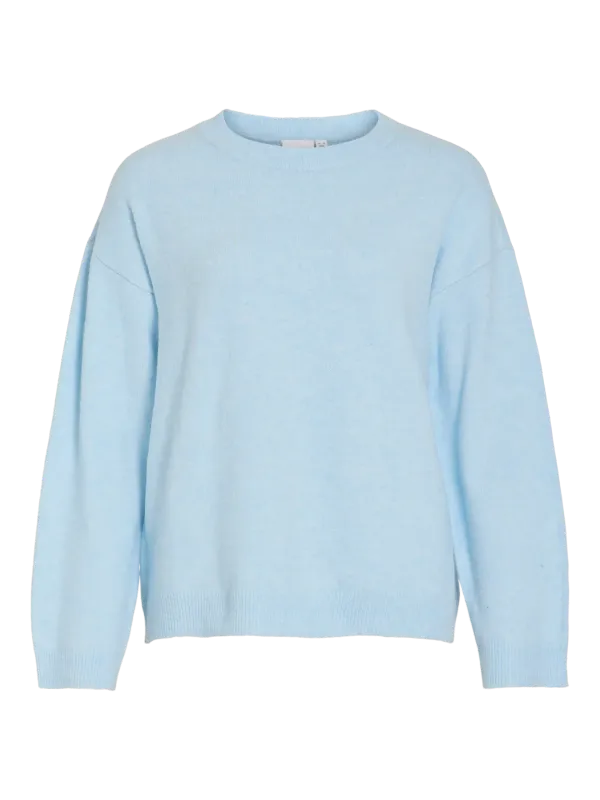 Vila VILIGA L/S O-NECK KNIT TOP - NOOS Nantucket Breeze/MEL 14113016