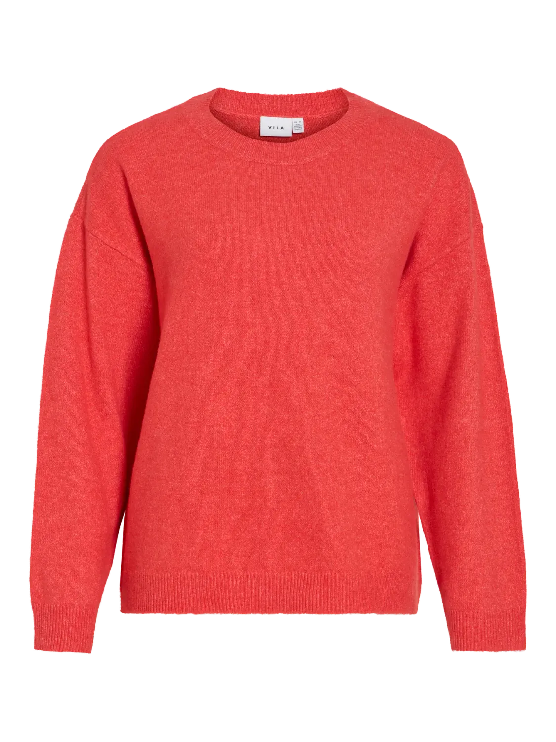 Vila VILIGA L/S O-NECK KNIT TOP - NOOS Hibiscus/MELANGE 14113016 Vila VILIGA L/S O-NECK KNIT TOP - NOOS Hibiscus/MELANGE 14113016