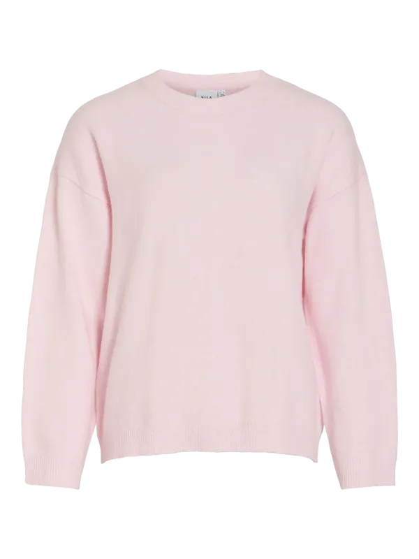 Vila VILIGA L/S O-NECK KNIT TOP - NOOS Cherry Blossom/MELAN 14113016