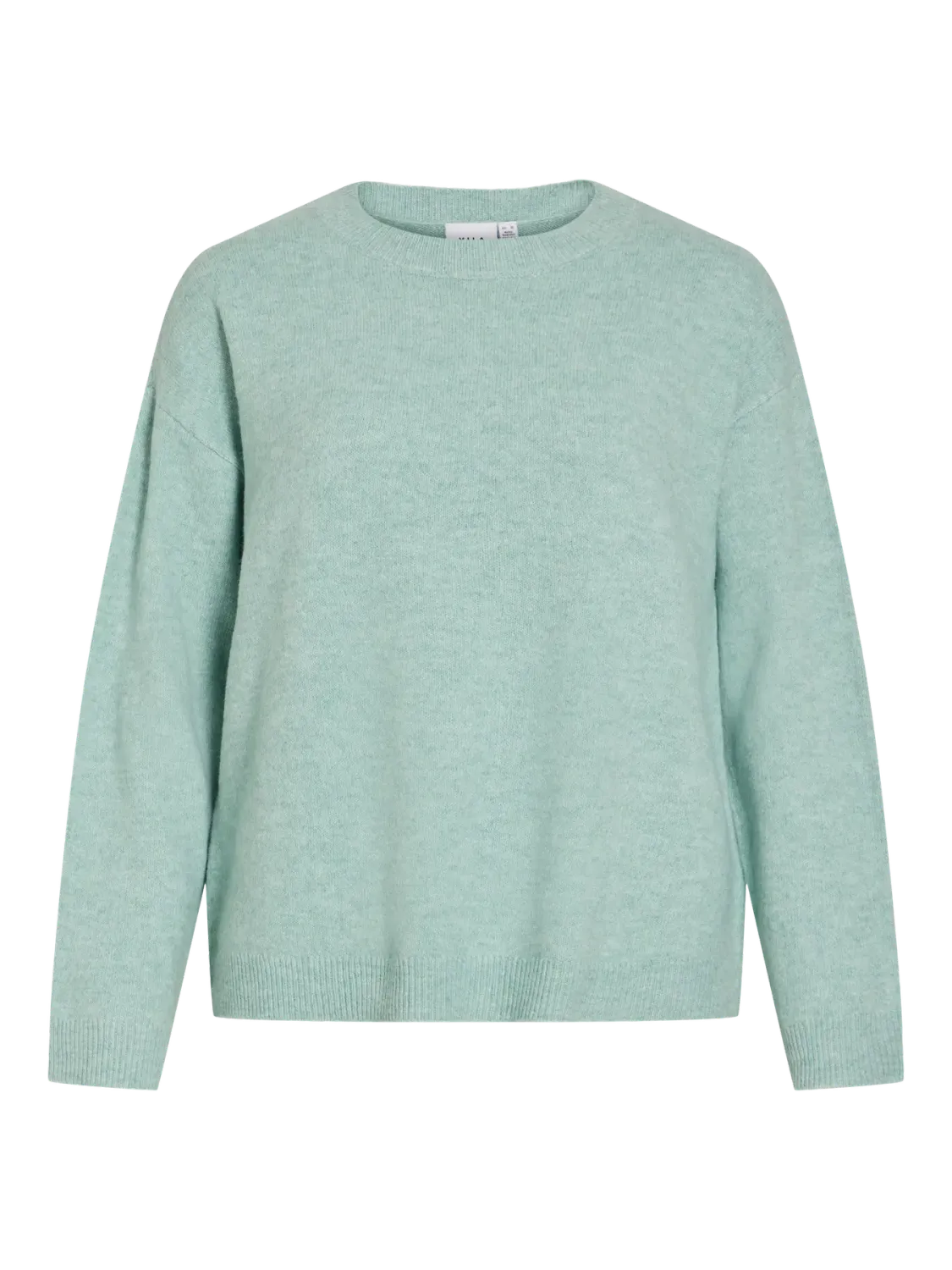 Vila VILIGA L/S O-NECK KNIT TOP - NOOS Blue Surf/MELANGE 14113016
