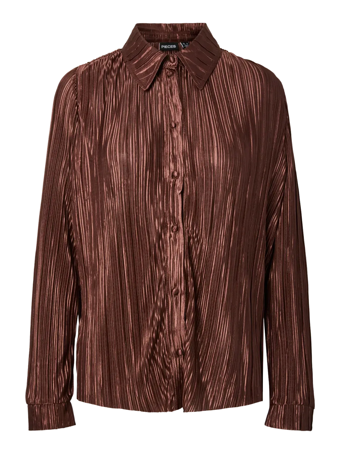 Pieces PCNORA LS SHIRT JRS Hot Fudge 17166528