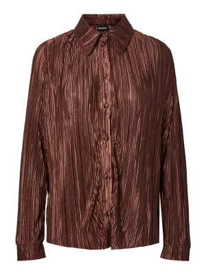 Pieces PCNORA LS SHIRT JRS Hot Fudge 17166528