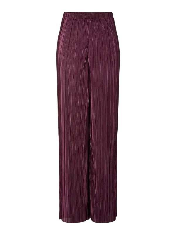 Pieces PCNORA HW WIDE PANTS JRS Winetasting 17166529