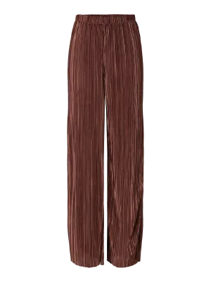 Pieces PCNORA HW WIDE PANTS JRS Hot Fudge 17166529