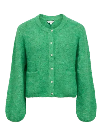 Object OBJSAGGIA RE L/S KNIT CARDIGAN NOOS Medium Green/Melange 23046886 Object OBJSAGGIA RE L/S KNIT CARDIGAN NOOS Medium Green/Melange 23046886