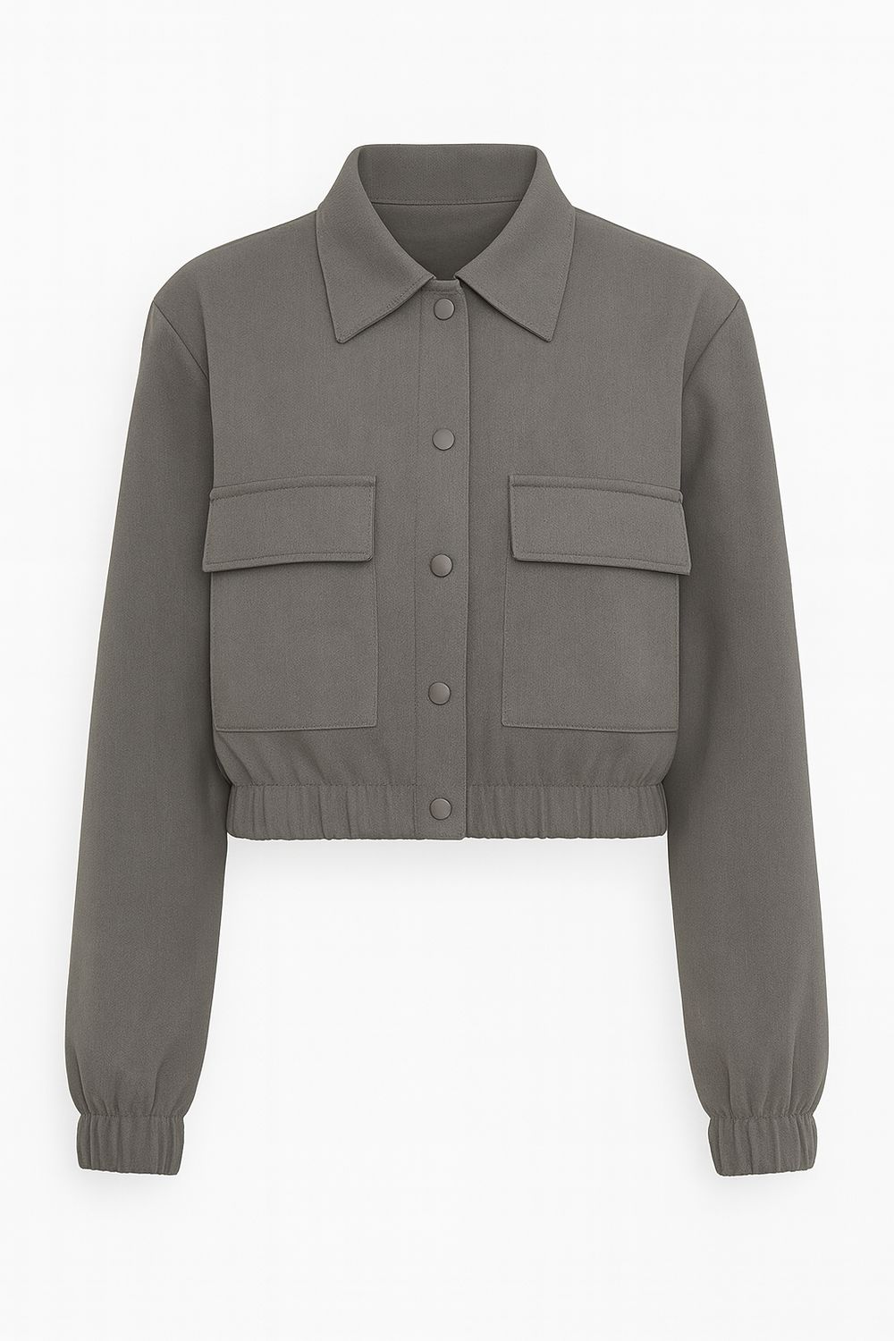 Ambika Jasje kort met elastiek/kraag grey Loua Ambika Jasje kort met elastiek/kraag grey Loua