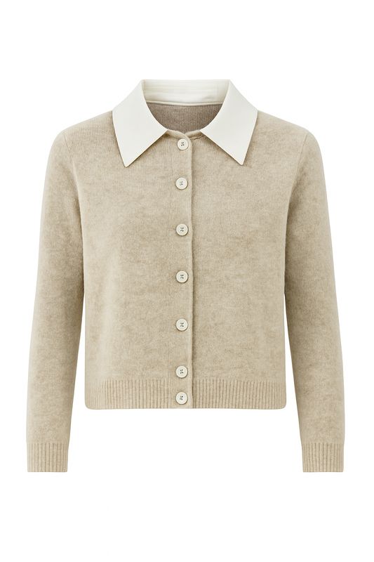 Ambika Vest met kraag (Wit) Sand 51239