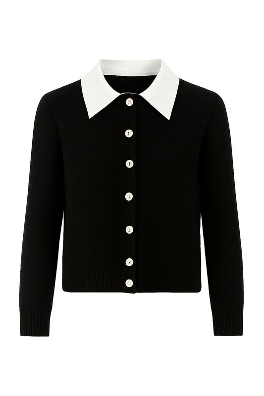 Ambika Vest met kraag (Wit) Black 51239