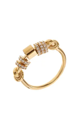 Rose & Camellia ring met stras Goud 11613-I1