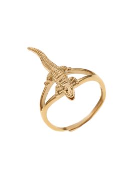 Rose & Camellia ring krokodil gold 11920-6h